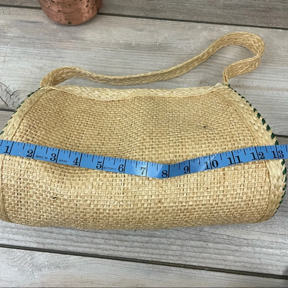 Vintage Multicolor Woven Straw Shoulder Bag - Picture 9 of 11